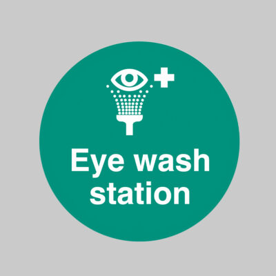 Eye Wash Station floor graphic 400mm dia