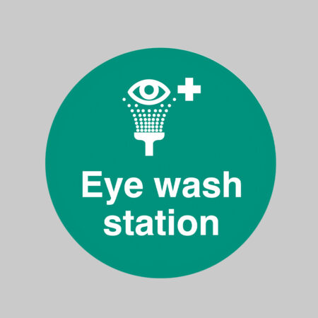 Eye Wash Station floor graphic 400mm dia