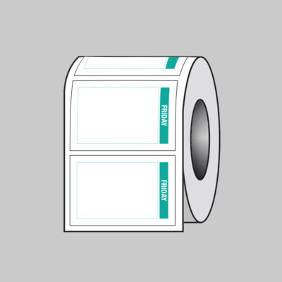 Day of the Week labels (Friday) 75x50mm Roll of 100 (Removable matt polypropylene)