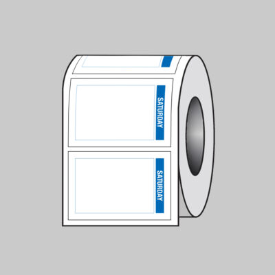 Day of the Week labels (Saturday) 75x50mm Roll of 100 (Removable matt polypropylene)