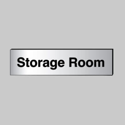 Storage Room 140x35mm engraved aluminium effect pvc c/w sav backing