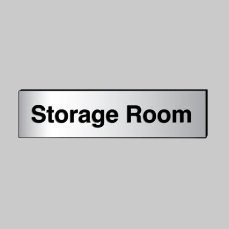 Storage Room 140x35mm engraved aluminium effect pvc c/w sav backing