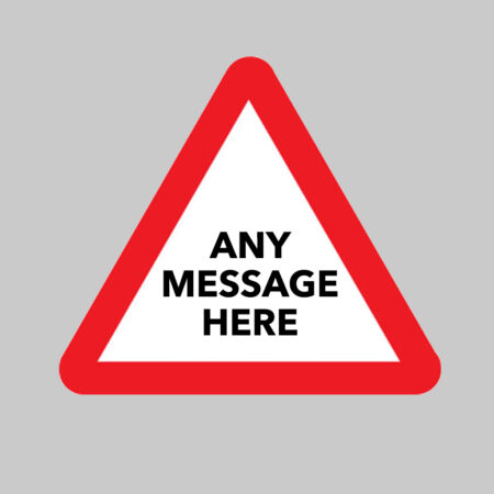 Custom Design reflective fold up 600mm triangle sign