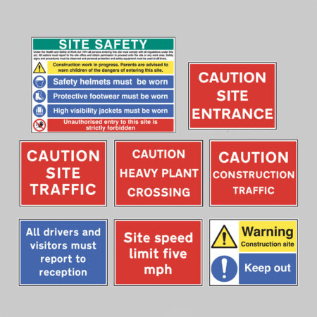 Construction Sign Pack 6 (Pack of 8 signs)