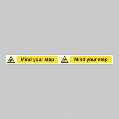 Mind your step strip 400x35mm self adhesive vinyl