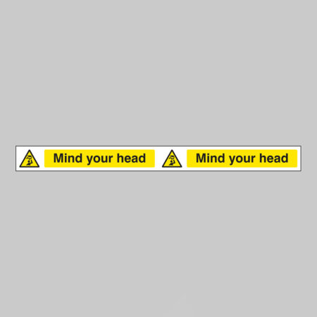 Mind your head strip 400x35mm self adhesive vinyl