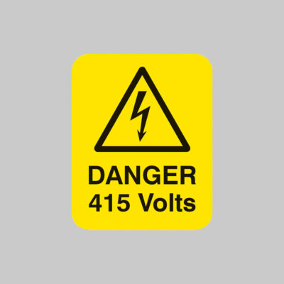 Danger 415 volts Sheet of 25 labels 40x50mm