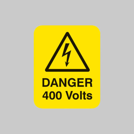 Danger 400 volts Sheet of 25 labels 40x50mm