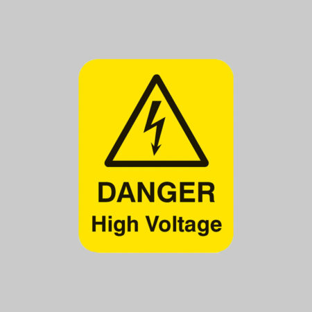 Danger high voltage Sheet of 25 labels 40x50mm