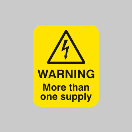 Warning more than one supply Sheet of 25 labels 40x50mm