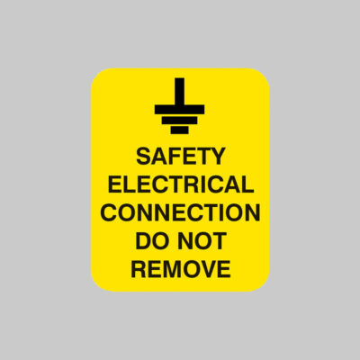 Safety electrical connection do not remove Sheet of 25 labels 40x50mm