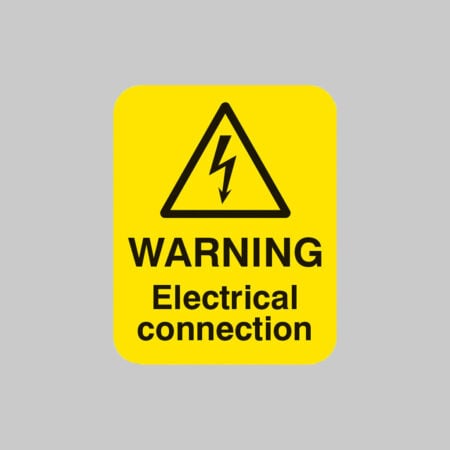 Warning electrical connection  Sheet of 25 labels 40x50mm