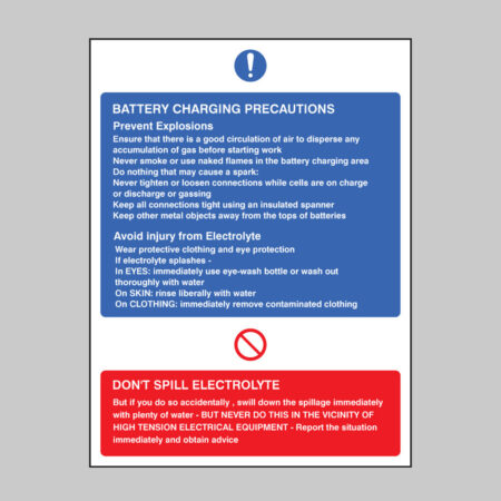 Battery charging precautions
