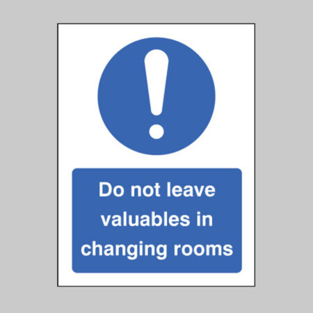 Do not leave valuables in the changing rooms