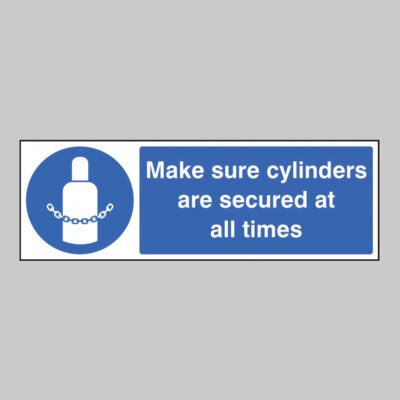 Make sure cylinders are secured at all times
