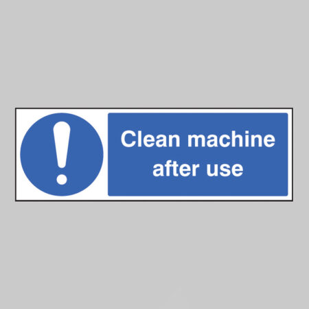 Clean machine after use