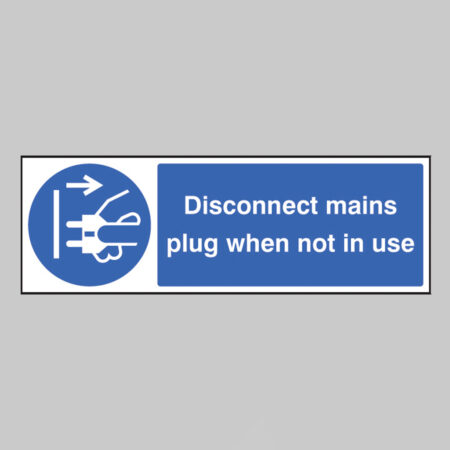 Disconnect mains plug when not in use
