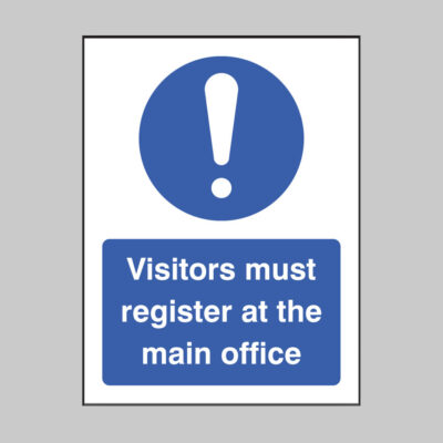 Visitors must register at the main office