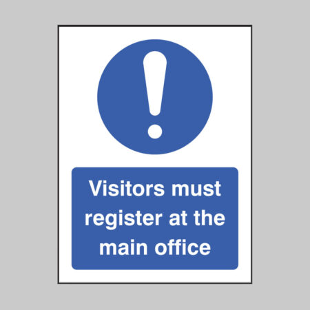 Visitors must register at the main office