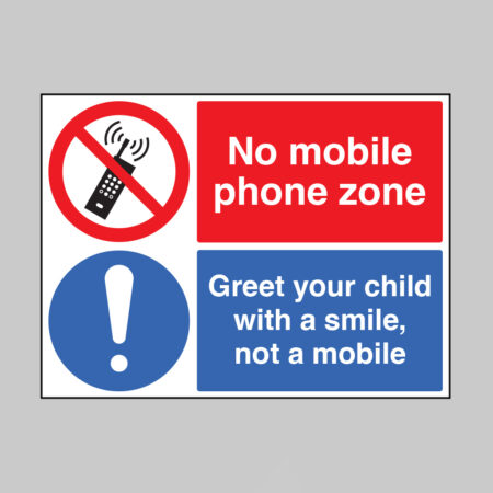 No mobile phone zone Greet your child with a smile