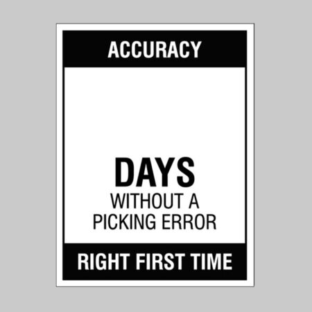 Accuracy … Days without a picking error, 300x400mm rigid PVC with wipe clean over laminate