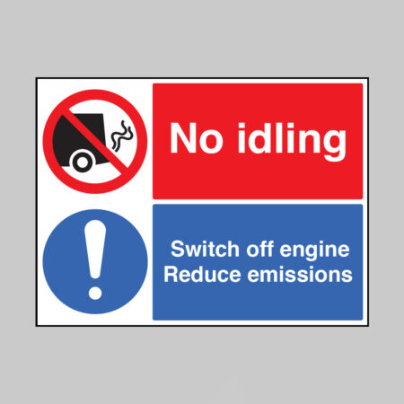 No idling, Switch off engine Reduce emissions