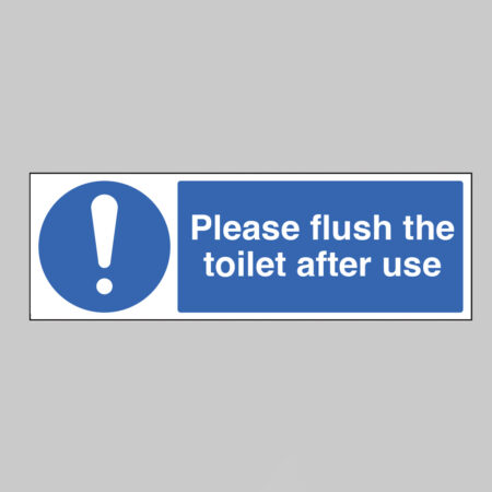 Please flush the toilet after use