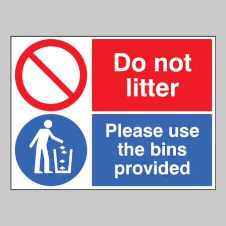 Do not litter Please use the bins provided