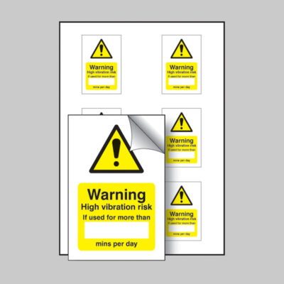 High vibration risk if used minutes/per day - sheet of 6