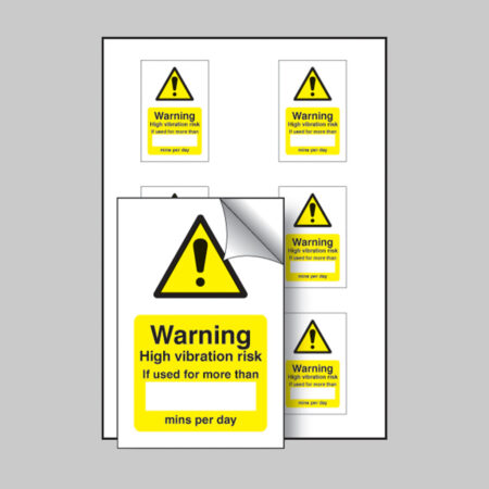 High vibration risk if used minutes/per day - sheet of 6