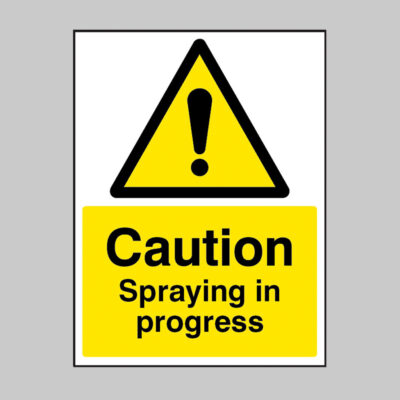 Caution Spraying in progress