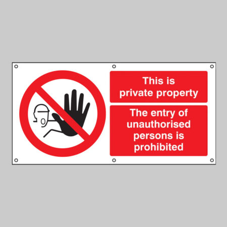 This is private property banner c/w eyelets 1270x610mm