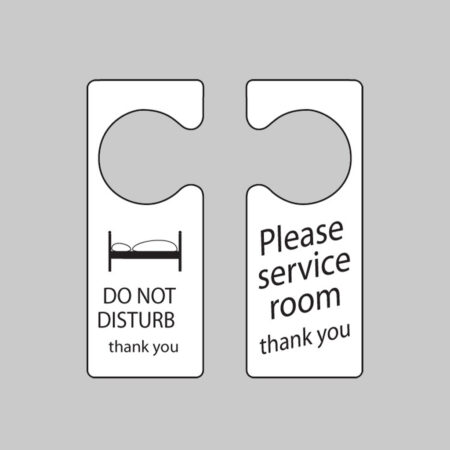 Do not disturb/Please service room door hanger 80x205mm double sided
