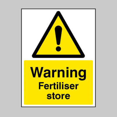 Warning Fertiliser store