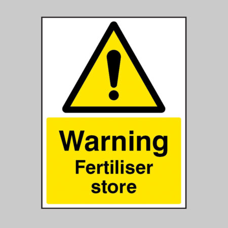 Warning Fertiliser store