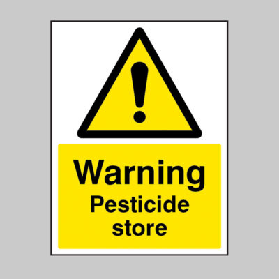 Warning Pesticide store