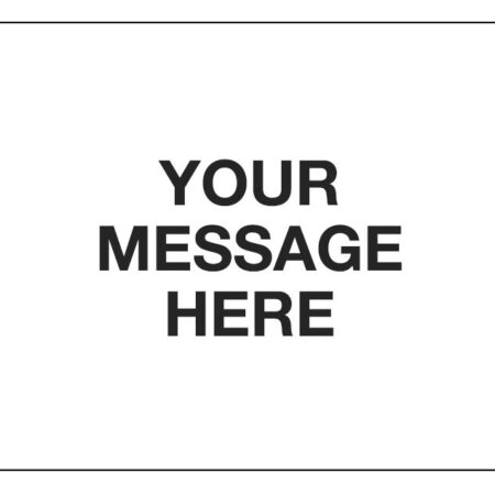 Your message here door screen 600x450mm c/w spring loaded poles 710 to 1010mm