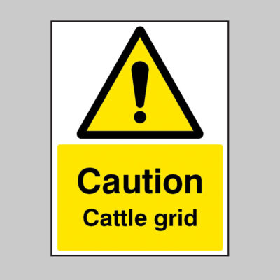 Caution Cattle grid