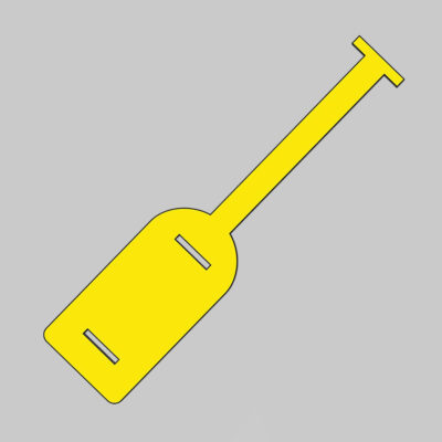 Plain ID Tie Tags (Pack of 14) Yellow 210x50mm 0.8mm polypropylene