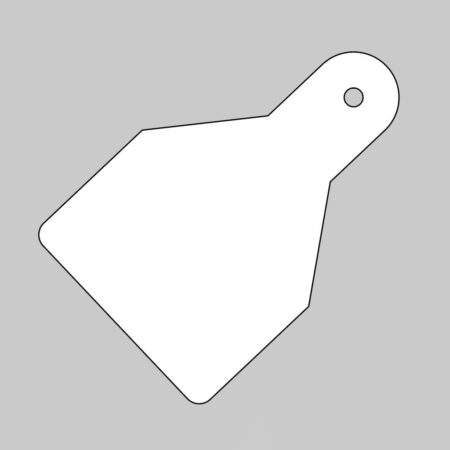 Plain ID Tags (Pack of 20) White 100x65mm 0.8mm polypropylene