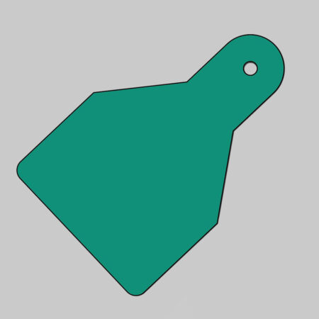 Plain ID Tags (Pack of 20) Green 100x65mm 0.8mm polypropylene