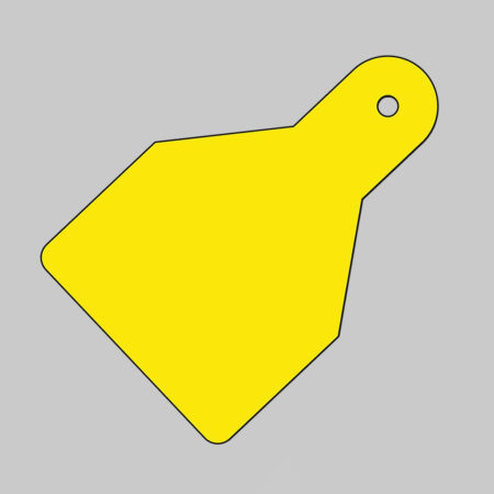 Plain ID Tags (Pack of 20) Yellow 100x65mm 0.8mm polypropylene