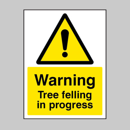 Warning Tree felling in progress
