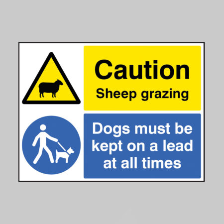 Warning Sheep grazing Dogs must be kept on a lead