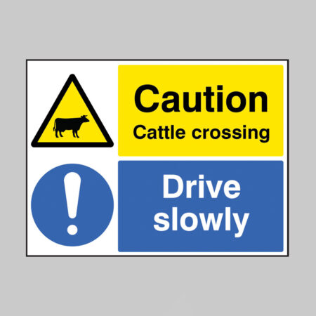 Cattle crossing Drive slowly