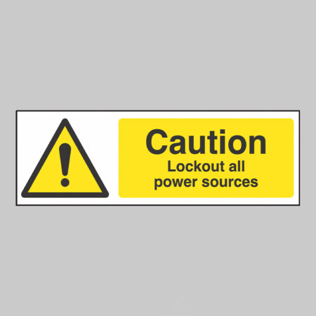 Caution Lockout all power sources