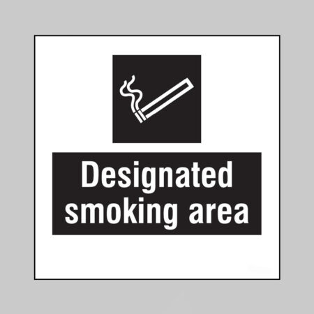 Designated smoking area, builder signs 400x400mm