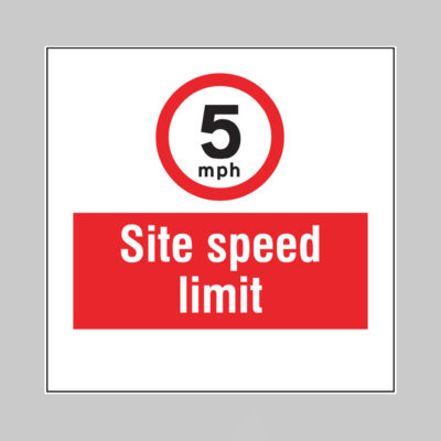 5mph Site speed limit, builder signs 400x400mm