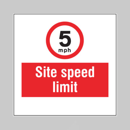 5mph Site speed limit, builder signs 400x400mm