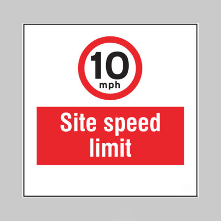 10mph Site speed limit, builder signs 400x400mm